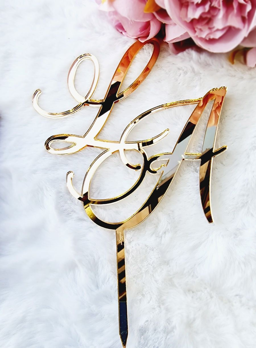 Iniziali in plexiglas per cake topper