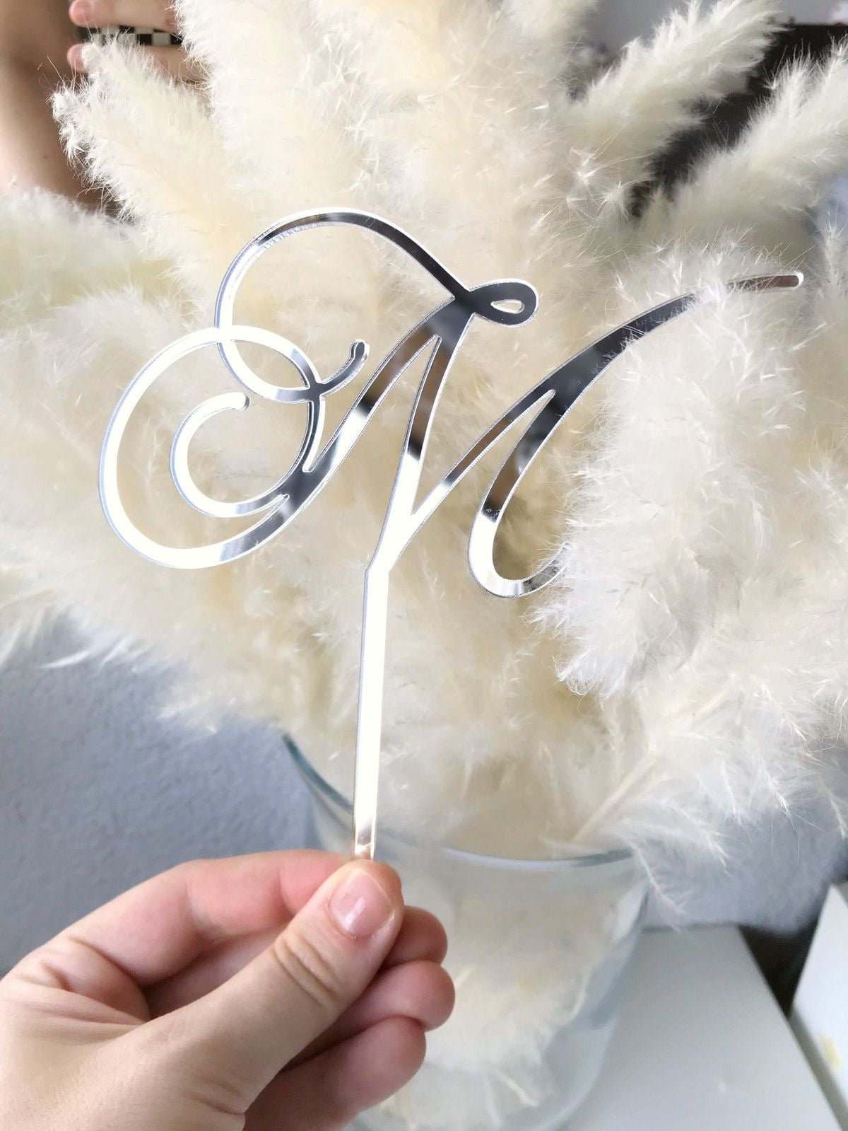 Iniziali in plexiglas per cake topper
