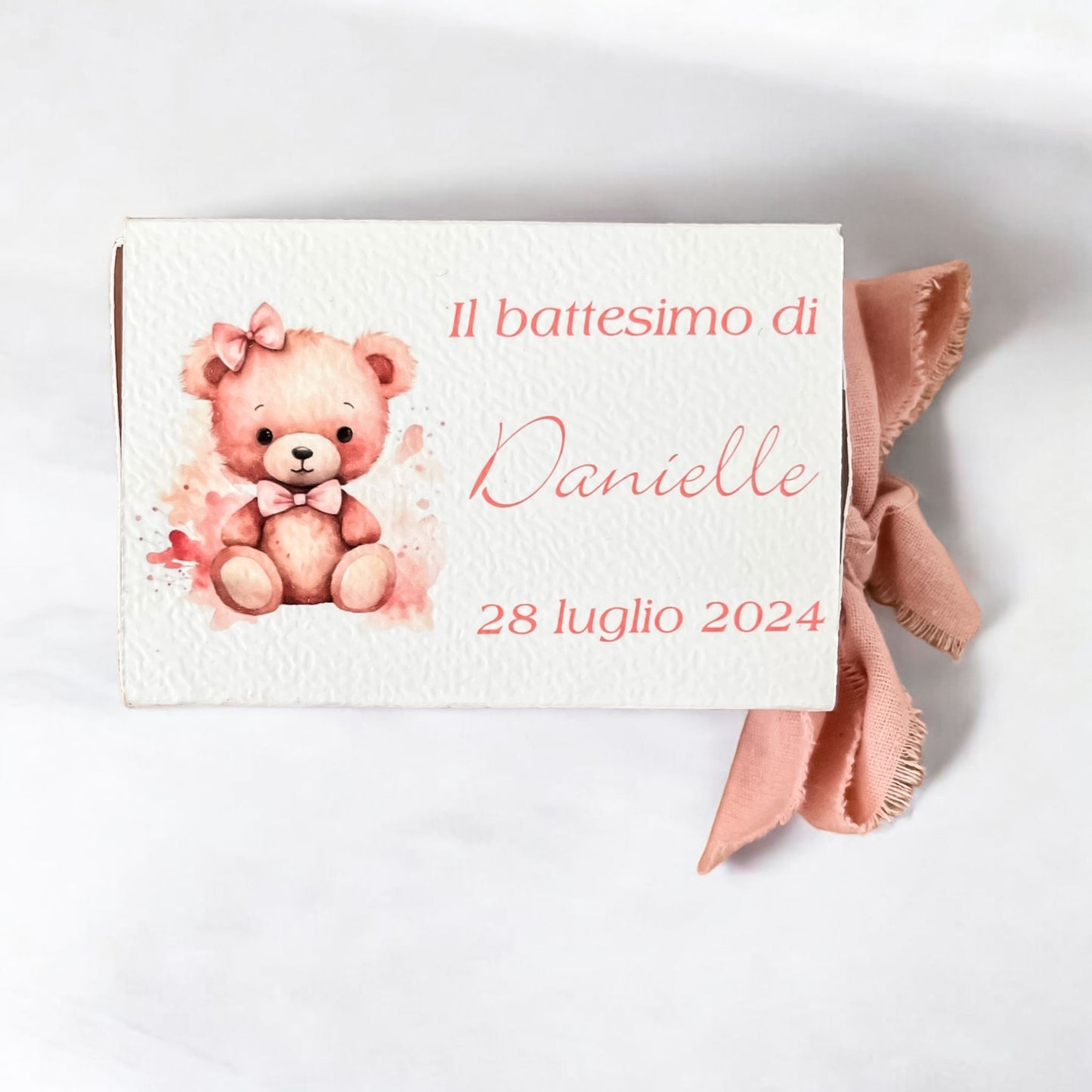 Scatola Porta Confetti con Candela Mini Teddy