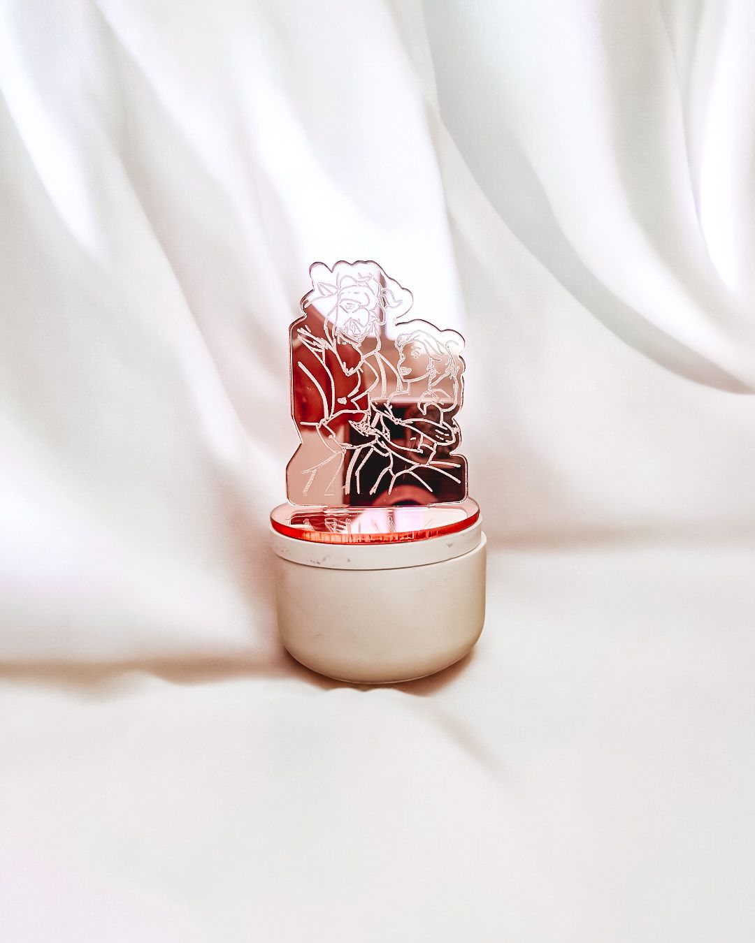 Candela con Personalizzazione in Plexiglass specchiato