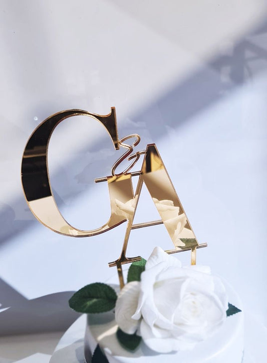 Iniziali in plexiglas per cake topper