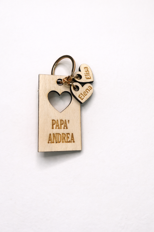 Portachiavi in legno personalizzato