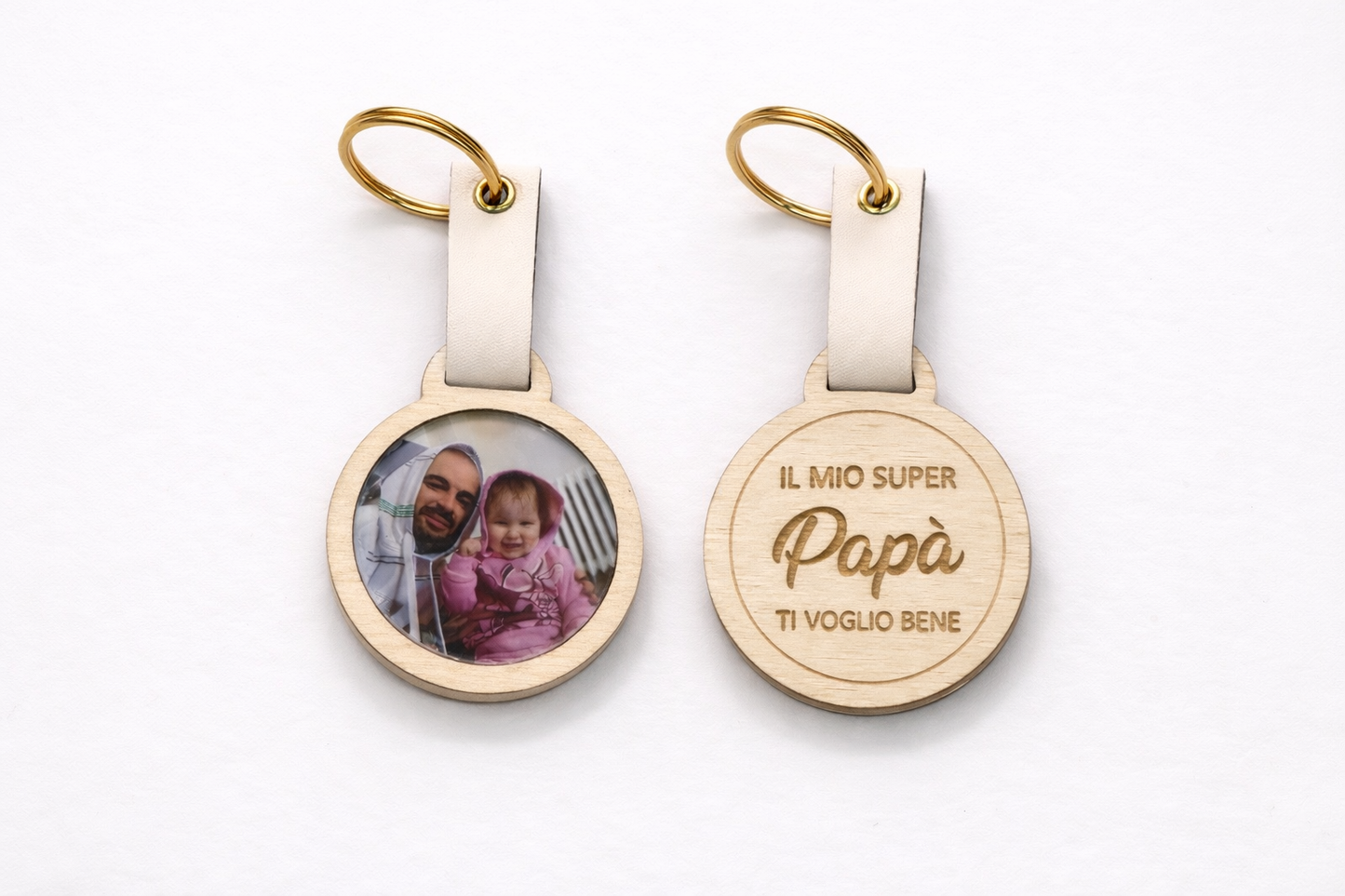Portachiavi con foto e dedica
