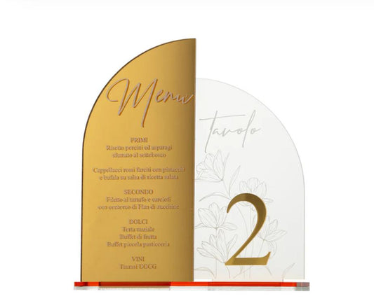 Segnatavolo con Menù Luxury